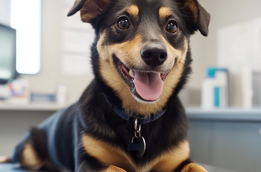 Luna the dog after grooming